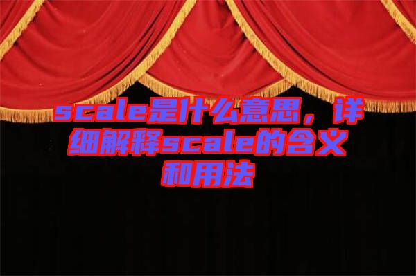 scale是什么意思,詳細(xì)解釋scale的含義和用法