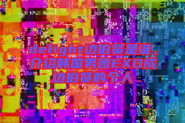 delight邊伯賢是誰,介紹韓國男團EXO成邊伯賢的個人