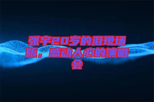 張宇20歲的淚現(xiàn)場(chǎng)版,感動(dòng)人心的演唱會(huì)