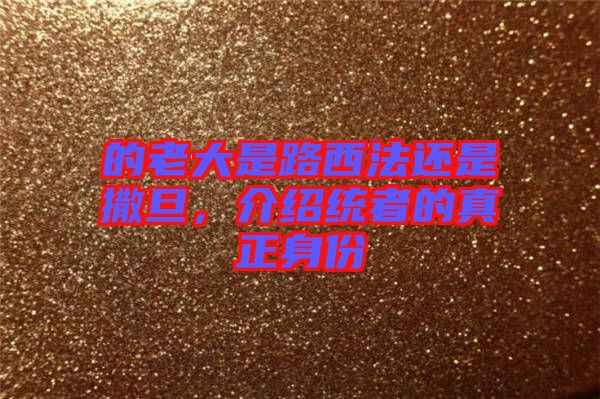 的老大是路西法還是撒旦,介紹統(tǒng)者的真正身份