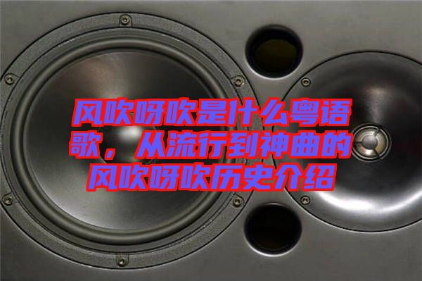 風吹呀吹是什么粵語歌,從流行到神曲的風吹呀吹歷史介紹