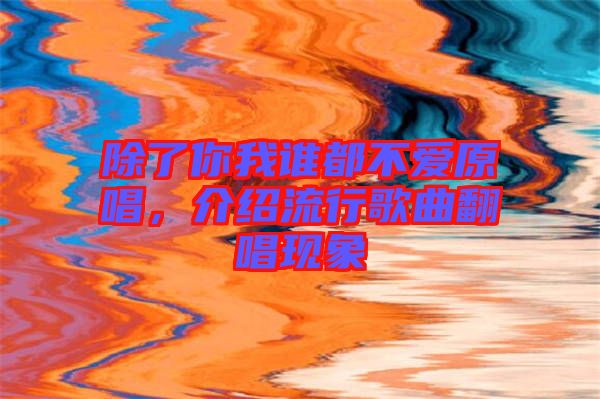除了你我誰都不愛原唱,介紹流行歌曲翻唱現(xiàn)象