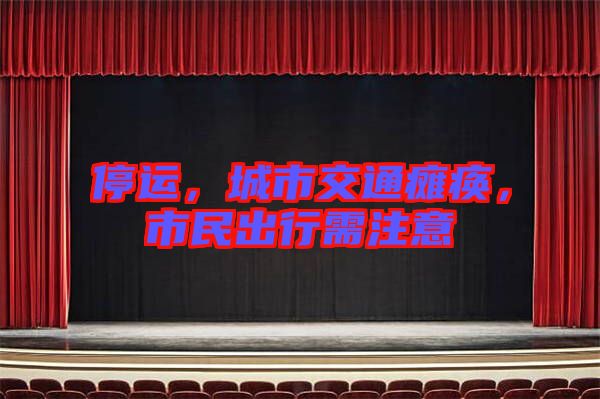 停運(yùn),城市交通癱瘓,市民出行需注意