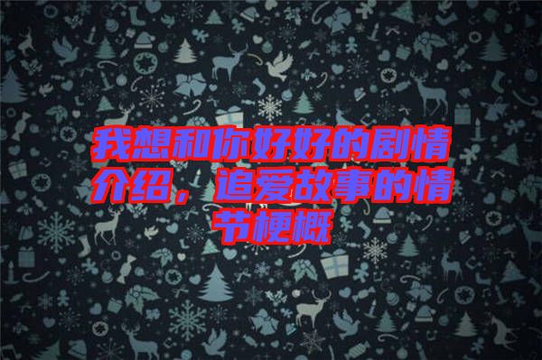 我想和你好好的劇情介紹,追愛故事的情節梗概