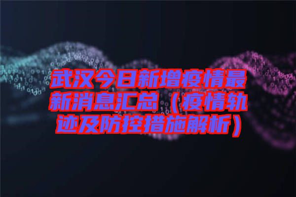 武漢今日新增疫情最新消息匯總(疫情軌跡及防控措施解析)