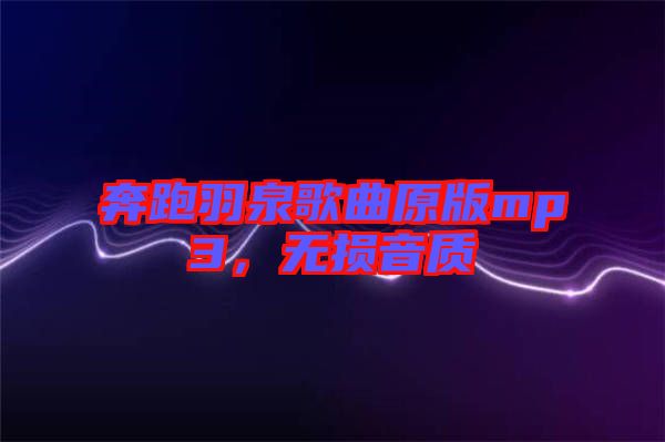 奔跑羽泉歌曲原版mp3,無損音質(zhì)
