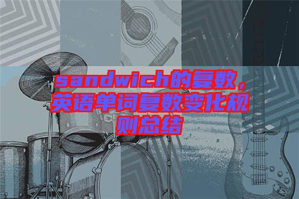 sandwich的復(fù)數(shù),英語單詞復(fù)數(shù)變化規(guī)則總結(jié)