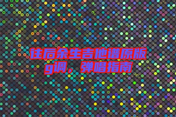 往后余生吉他譜原版g調,彈唱指南