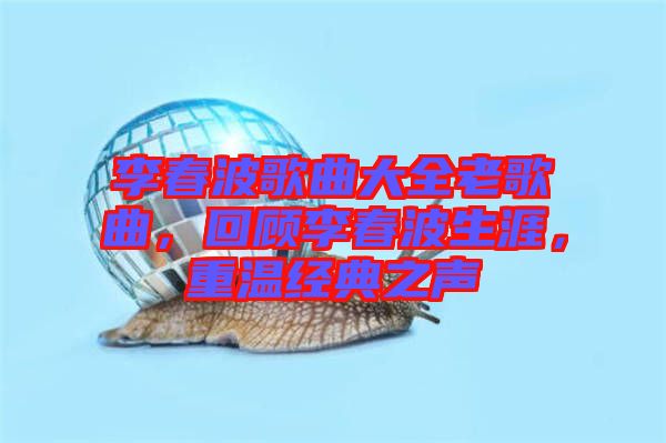 李春波歌曲大全老歌曲,回顧李春波生涯,重溫經典之聲