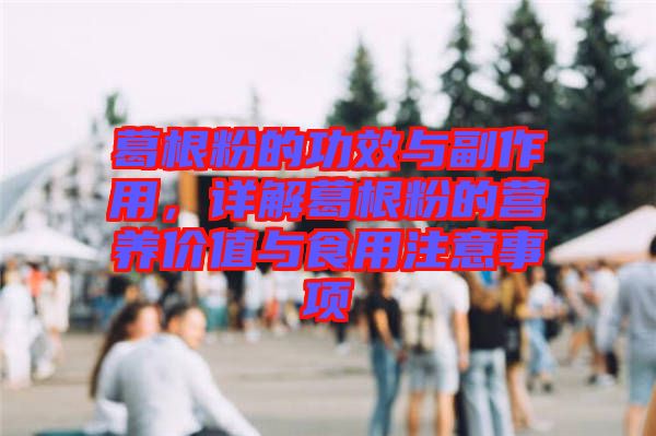 葛根粉的功效與副作用,詳解葛根粉的營(yíng)養(yǎng)價(jià)值與食用注意事項(xiàng)