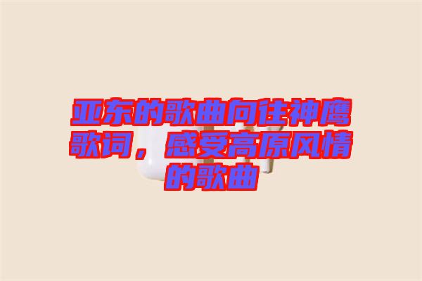 亞東的歌曲向往神鷹歌詞,感受高原風情的歌曲