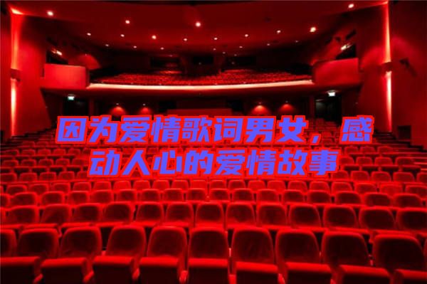 因?yàn)閻矍楦柙~男女,感動人心的愛情故事
