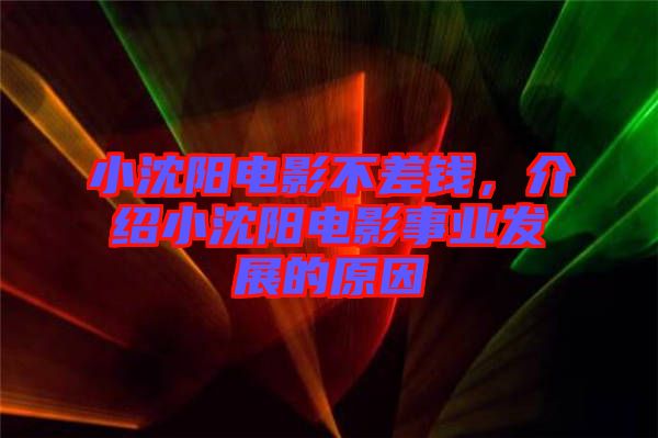 小沈陽電影不差錢,介紹小沈陽電影事業(yè)發(fā)展的原因