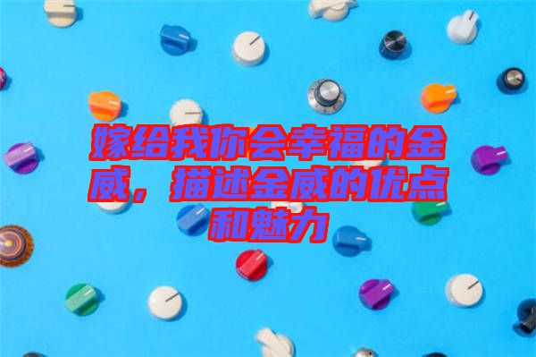 嫁給我你會幸福的金威,描述金威的優點和魅力