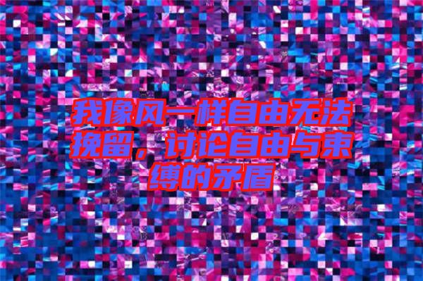 我像風(fēng)一樣自由無法挽留,討論自由與束縛的矛盾
