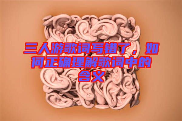 三人游歌詞寫錯了,如何正確理解歌詞中的含義