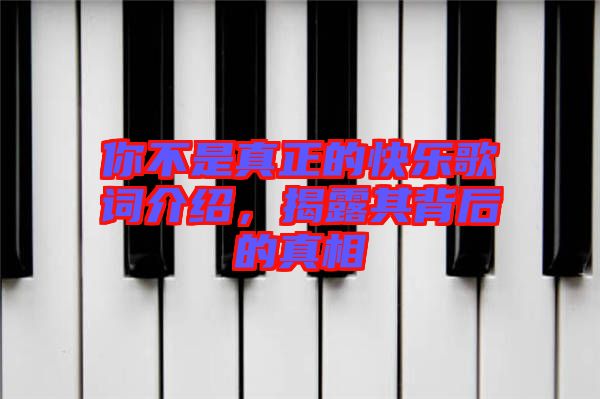 你不是真正的快樂歌詞介紹,揭露其背后的真相