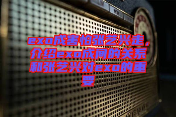 exo成害怕張藝興走,介紹exo成間的關系和張藝興對exo的重要
