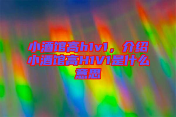 小酒館高h(yuǎn)1v1,介紹小酒館高H1V1是什么意思
