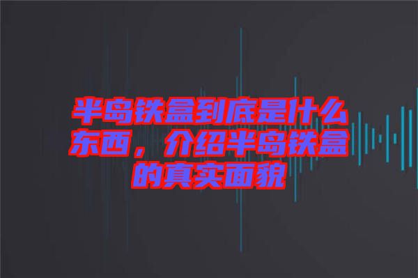 半島鐵盒到底是什么東西，介紹半島鐵盒的真實面貌