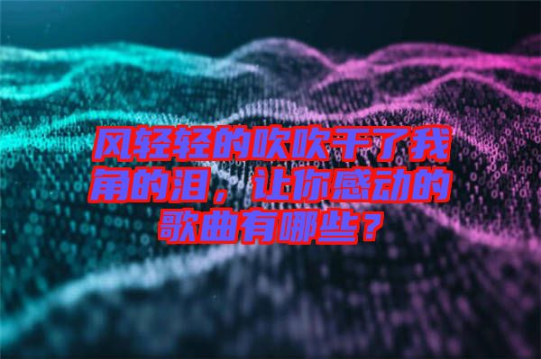 風輕輕的吹吹干了我角的淚,讓你感動的歌曲有哪些?