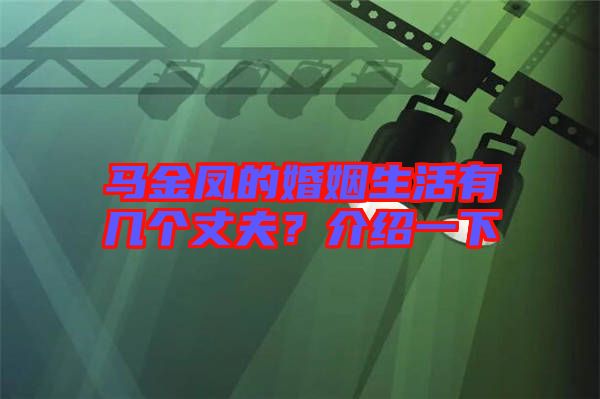 馬金鳳的婚姻生活有幾個丈夫?介紹一下