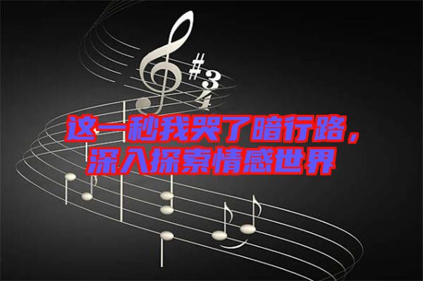 這一秒我哭了暗行路,深入探索情感世界