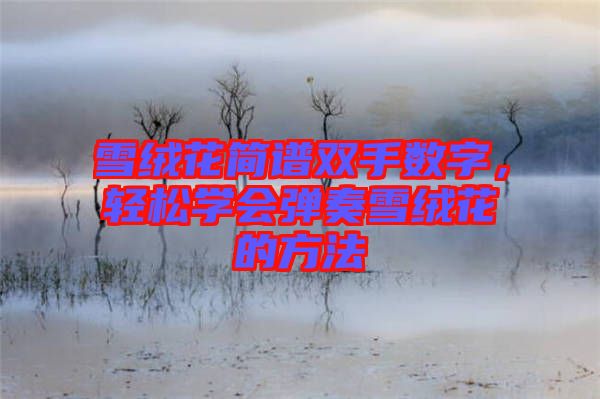 雪絨花簡譜雙手數字,輕松學會彈奏雪絨花的方法