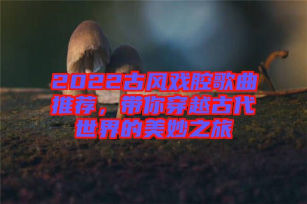 2022古風戲腔歌曲推薦,帶你穿越古代世界的美妙之旅