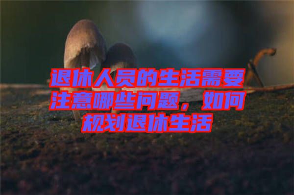 退休人員的生活需要注意哪些問題，如何規(guī)劃退休生活