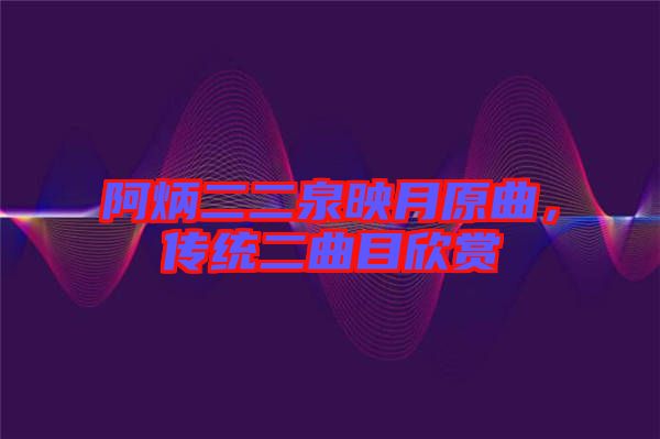 阿炳二二泉映月原曲,傳統二曲目欣賞